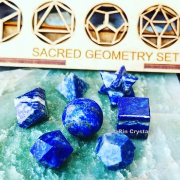 Lapis lazuli Sacred Geometry set