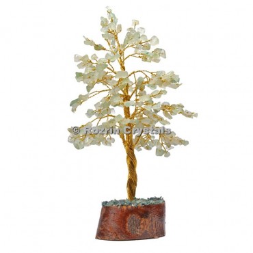 Green Aventurine Golden Wire 300 Chips Tree