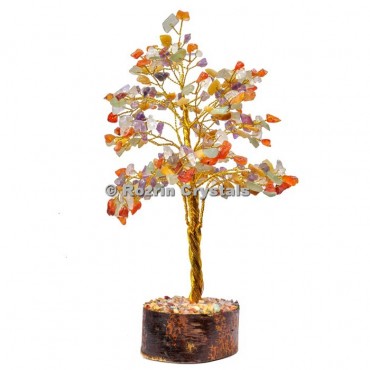 Multi Stone Golden Wire 300 Chips Tree