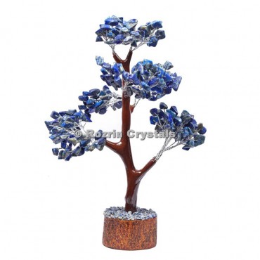 Lapis Lazuli Trunk Silver Wire 300 Chips Tree