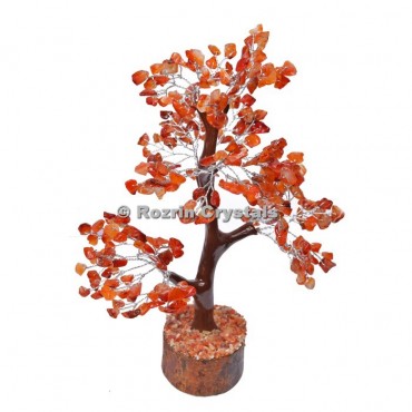 Carnelian Trunk Silver Wire 300 Chips Tree