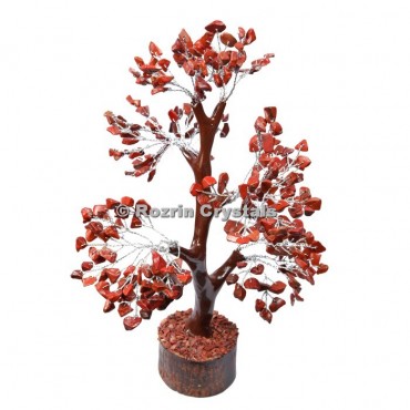 Red Jasper Trunk Silver Wire 300 Chips Tree