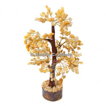 Golden Quartz Trunk Golden wire 300 chips  Tree