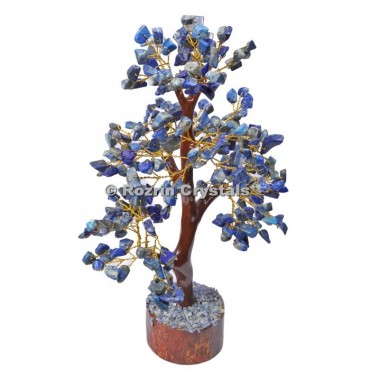 Lapis Lazuli Trunk Golden wire 300 chips  Tree