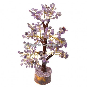 Amethyst Trunk Golden wire 300 chips  Tree