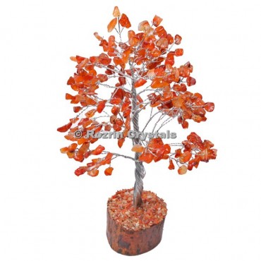 Carnelian Silver Wire 300 Chips Tree