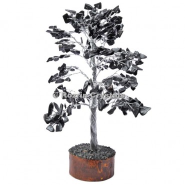 Black Japser Silver Wire 300 Chips Tree