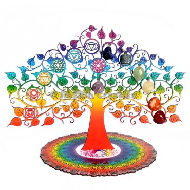 Printed Chakra Positive Energy Decorative Tree