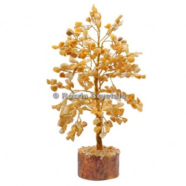 Golden Quartz Golden Wire 300 Chips Tree