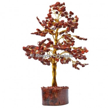 Red Jasper Golden Wire 300 Chips Tree