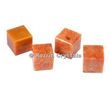 Peach Aventurine Cube