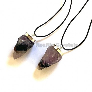 Amethyst Natural Pendulum Shape Necklace