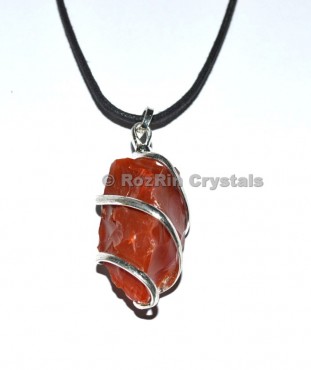 Red Jasper Twisted Pendant