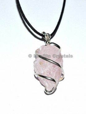 Rose Quartz Twisted Pendant