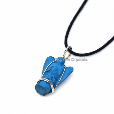 Turquoise Wrap Angel Pendant