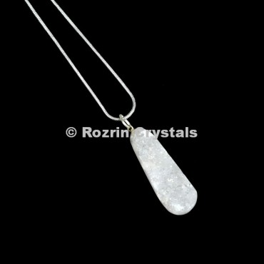 Crystal Druzy capsul Shape Pendant