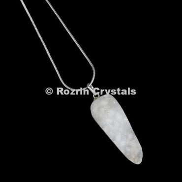 Crystal Druzy long shape Pendants