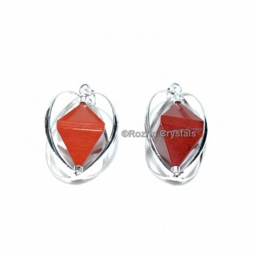 Red Jsper Double Pyramid Pendant