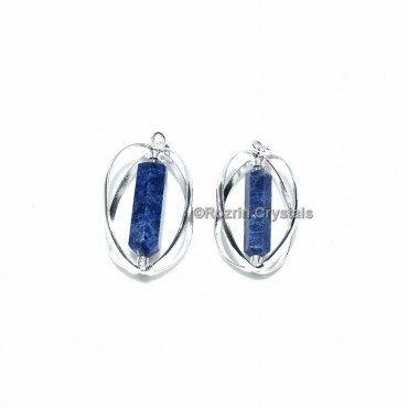 Sodalite Double Point Cage Pendant