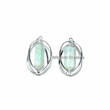 Amazonite Double Point Cage Pendant