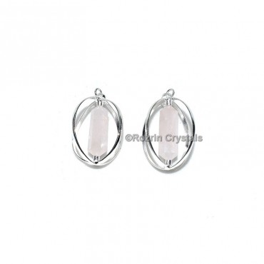 Rose Quartz Double Point Cage Pendant