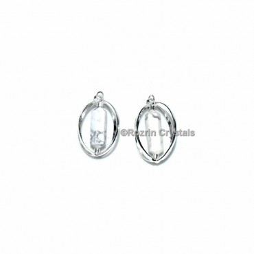 Clear Quartz Double Point Cage Pendant