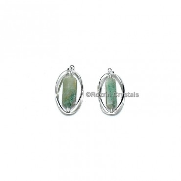 Green Aventurine Double Point Cage Pendant