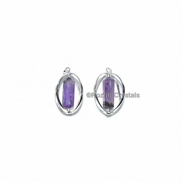 Amethyst Double Point Cage Pendant