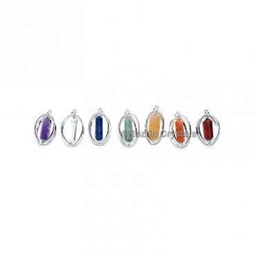 Chakra Stone Double Point Cage Set