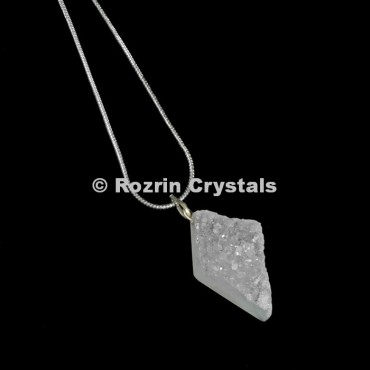 Crsytal Druzy Triangle Pendants