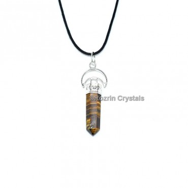 Tiger Eye With Moon Pencil Pendant