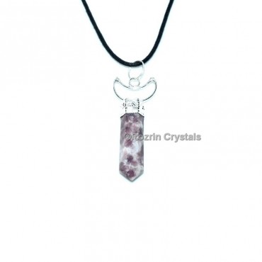 Lepidolite With Moon Shape Pencil Pendant