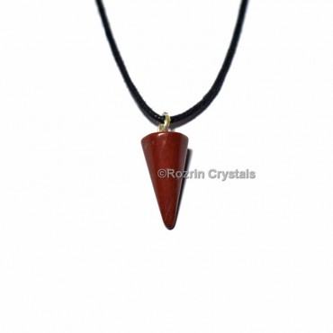 Red Jasper Cone Shape Pendant