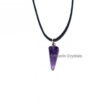 Amethyst Cone Shape Pendatnt