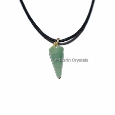 Green Aventurine Cone Shape Pendant