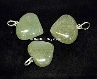 Green Aventurine Heart Pendants