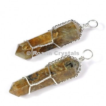 Labrodrite Double Point Wrap Pendants