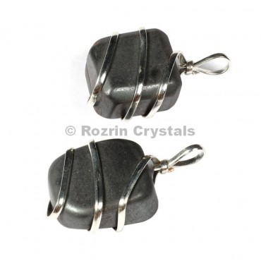 Hemetite Tumbled Wrap Pendants