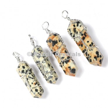 Dalmatian Double Point Wrap Pendants