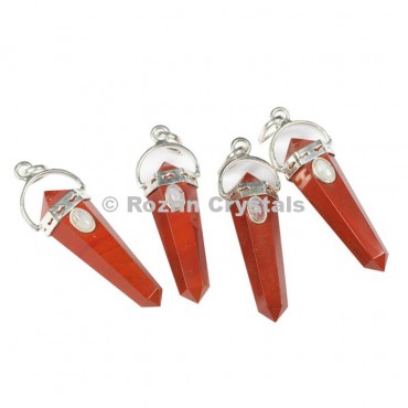 Red Jasper Double Point Pendants