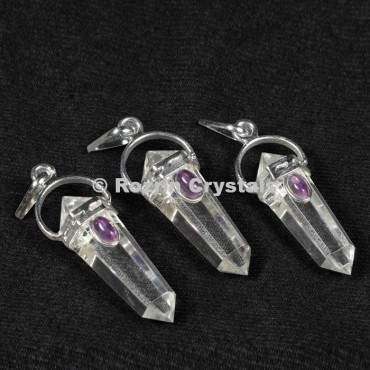 Crsytal Quartz Double Point Pendants