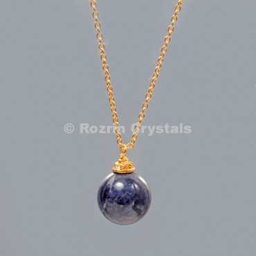 Lepis Lazuli  Ball Necklace