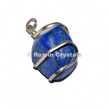 Lapis Lazuli Tumbled Wrap Pendants