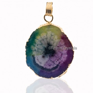 Solar Quartz Healing Pendants