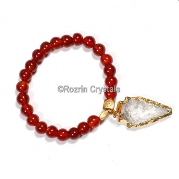 Carnelian with arrow Gemstone Bracelet