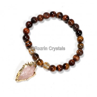 Tiger Eye with Arrow Gemstone Bracelet