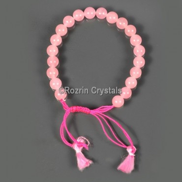 Rose Quartz Adjusteble Gemstone Bracelet