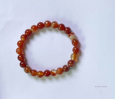 Red agate Banded  Braclet