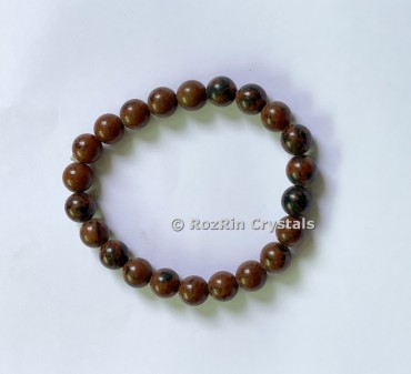 Mahaghony Obsidian Stone Bracelets