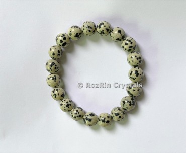 Dalmatian Jasper Stone Bracelets 10mm